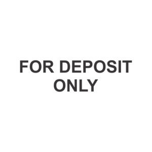 For Deposit Only - Stock Design