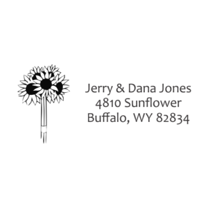 Sunflower Bouquet Address Stamp